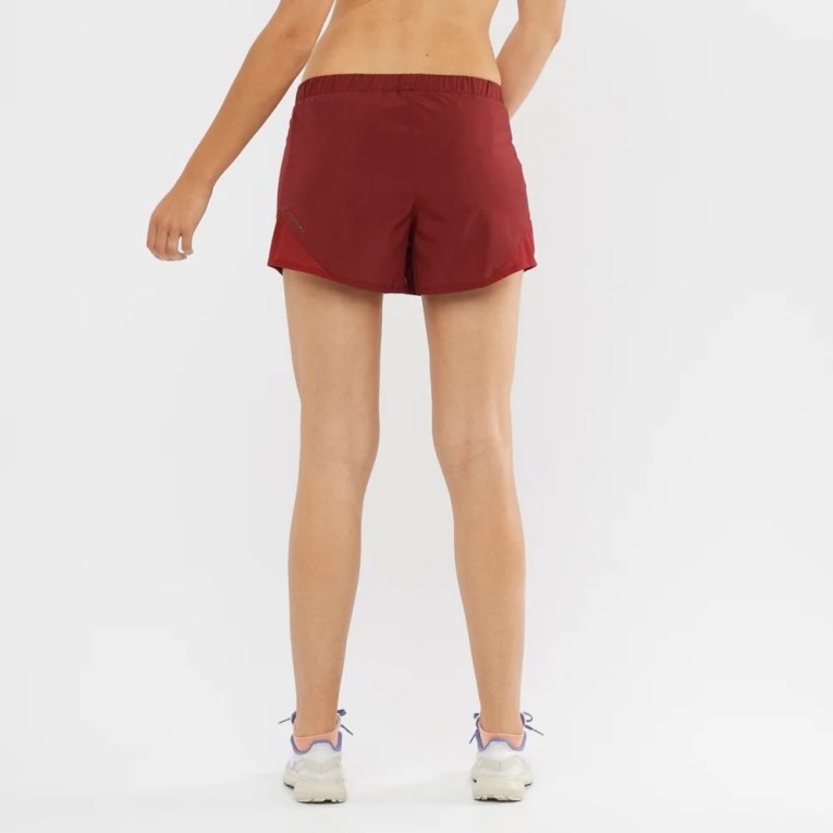 Salomon Cross Rebel 4'' Women's Running Shorts Red | CA 14V37